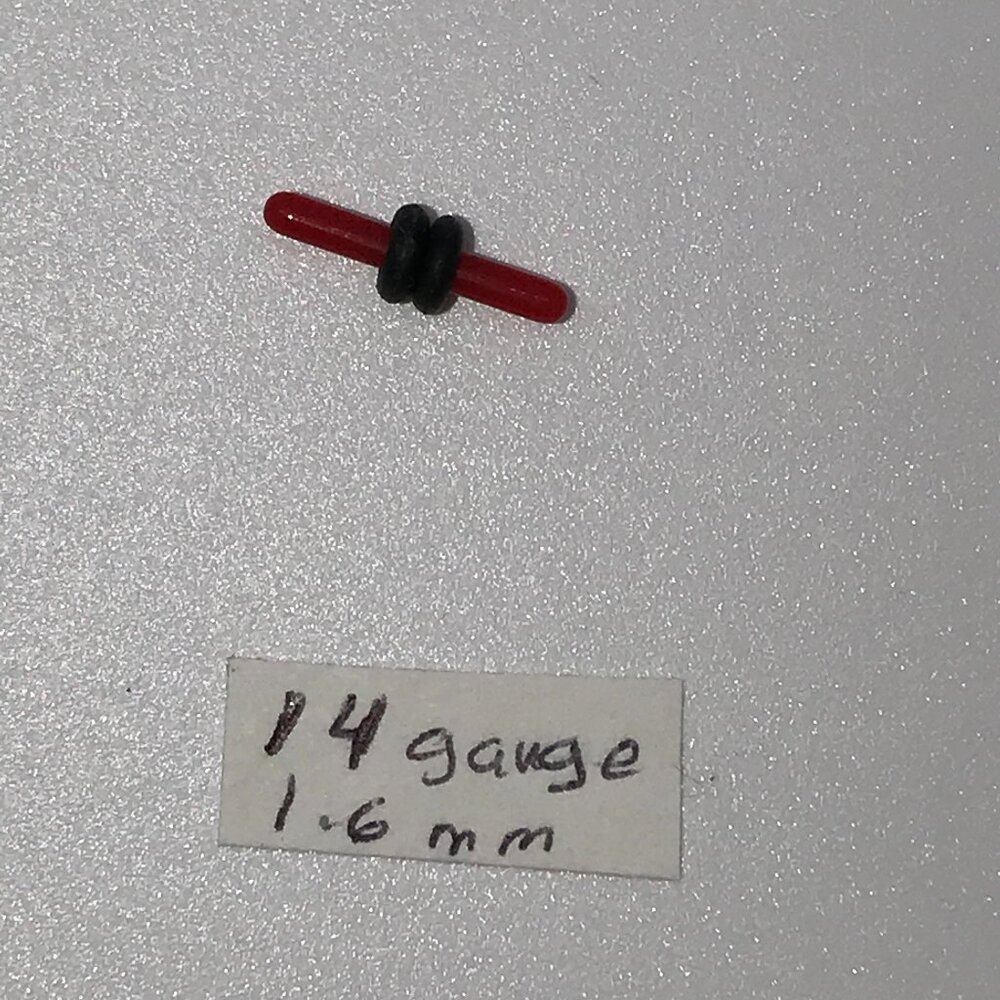 Red 14 UV Acrylic Gauge Single Plug